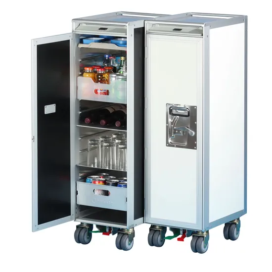 Atlas Airline Inflight Aircraft Airplane Service Half Size Catering Meal Food Trolley Cart