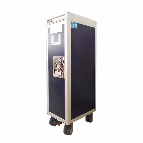 Half Size Aluminum Alloy Aviation Inflight Meal Trolley Cart