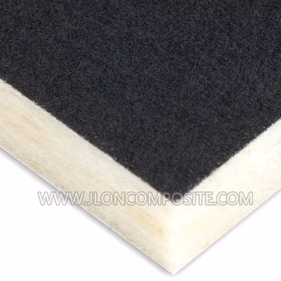 Fire Resistance, High Sound Absorption Eco Friendly Fiberglass Black Tissue for High Performance Sound Proofing Glass Wool Insulation Product