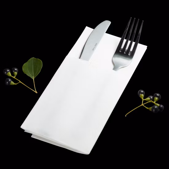 Wholesale Decorative Airlaid Paper Napkin Tissue/ Dinner Serviettes with Cutlery Pocket